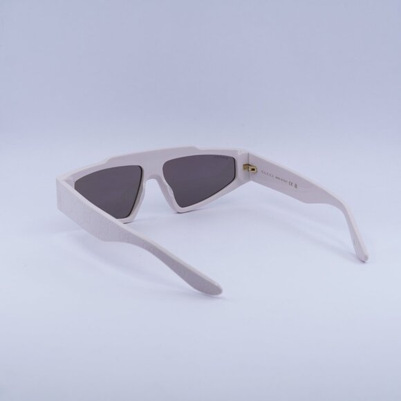 🕶️ New Gucci GG1591S 005 Sunglasses - Ivory Frame, Grey Lenses - Picture 6 of 10